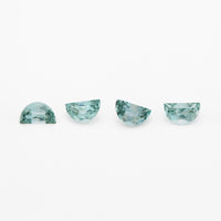 5x3 to 6x4mm Medium Teal Montana Sapphire Half Moons