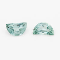 5x3 to 6x4mm Light Teal Montana Sapphire Half Moons