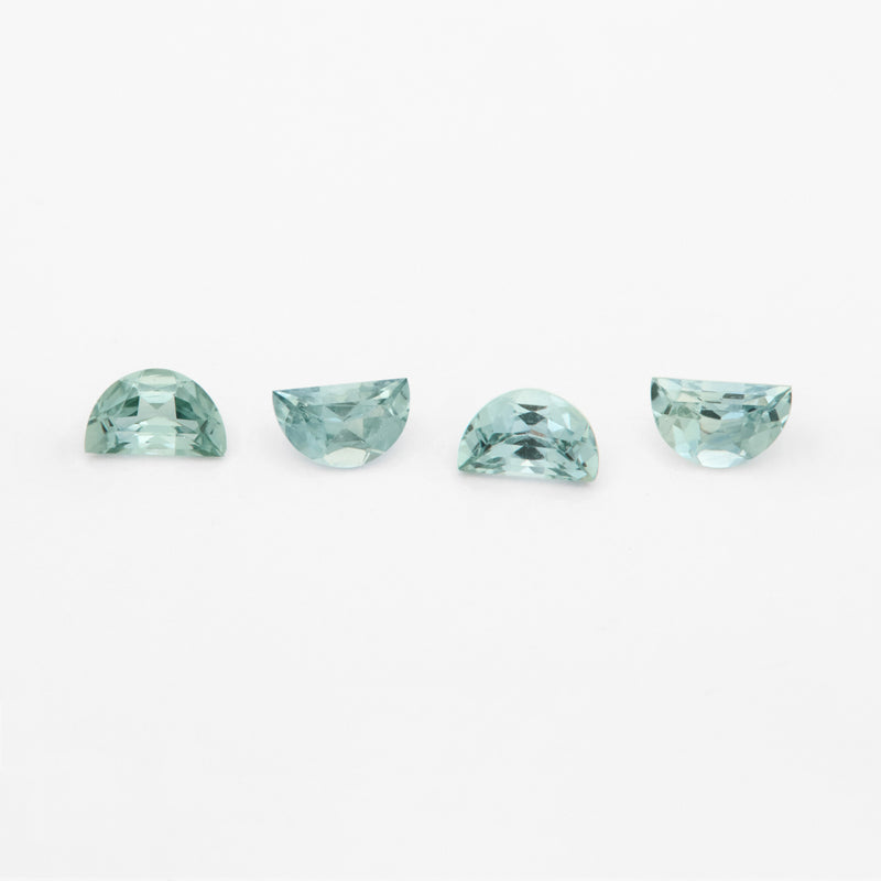 5x3 to 6x4mm Light Teal Montana Sapphire Half Moons