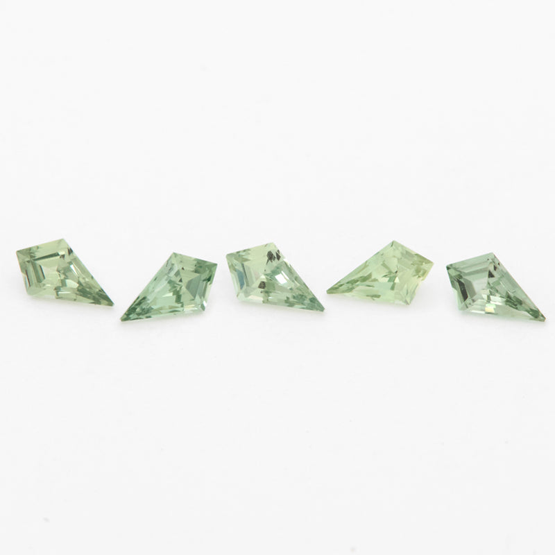 5x3 to 7x5mm Medium Green Montana Sapphire Kites