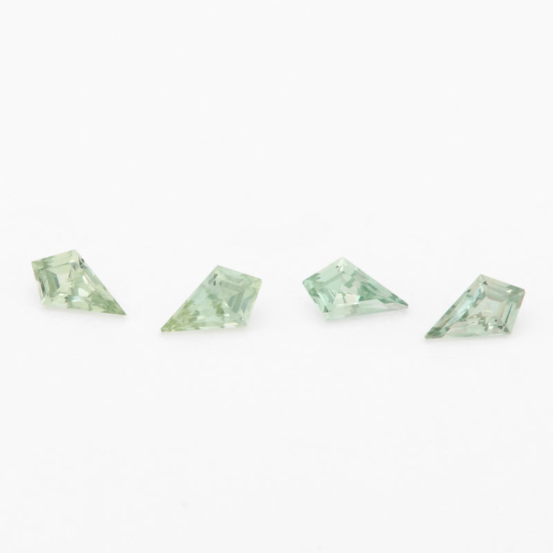 5x3 to 7x5mm Light Green Montana Sapphire Kites