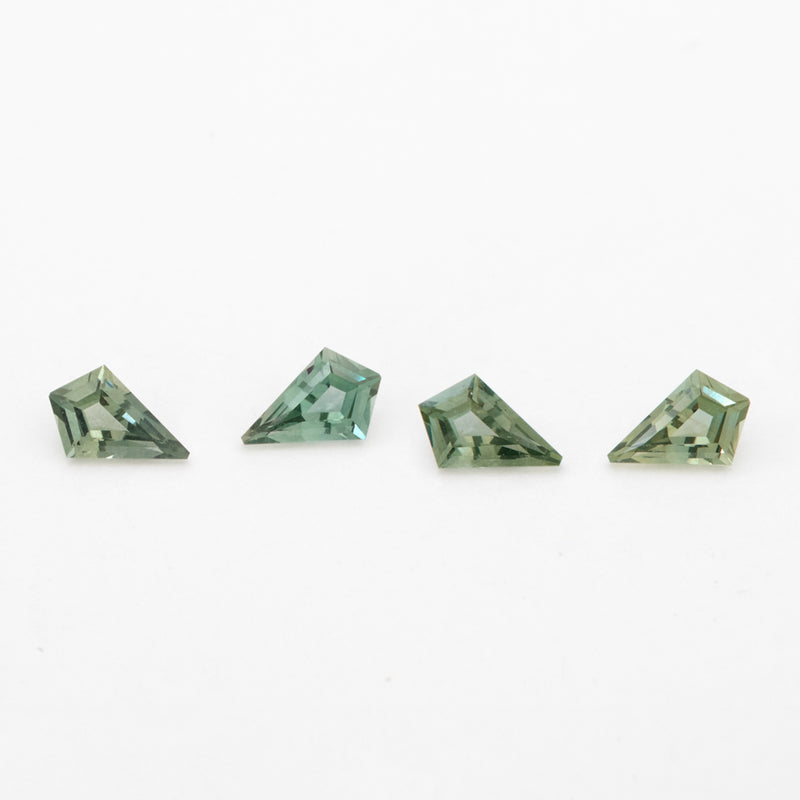6x4mm Dark Green Montana Sapphire Kites