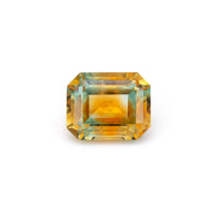 3.14ct Bi-Color Montana Sapphire Emerald Cut