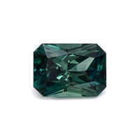 3.76ct Dark Teal Montana Sapphire Brilliant Emerald Cut