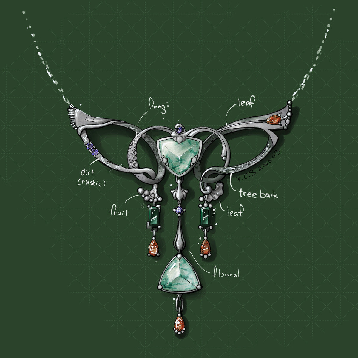Raffle Necklace - Yushan Cassie Sun