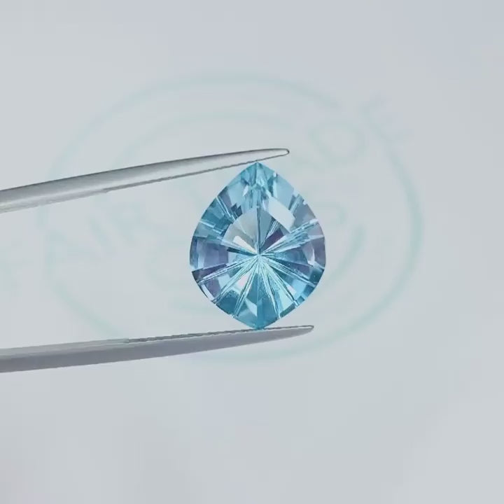 17x14mm Sky Blue Topaz Fantasy Flame