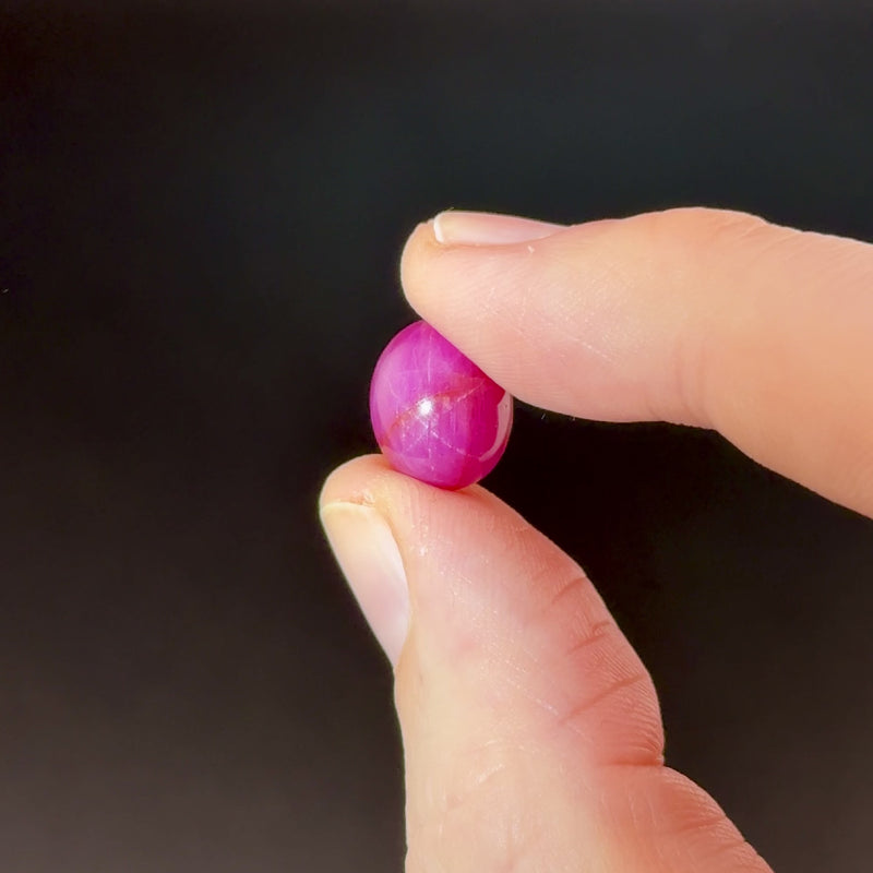 9.67ct Ruby Oval Star Cab – Columbia Gem House