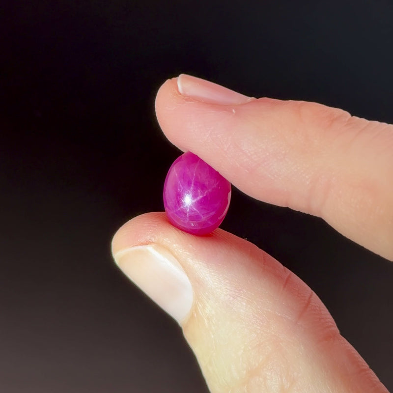 8.95ct Ruby Oval Star Cab – Columbia Gem House