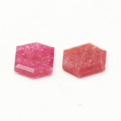 5.16ct Pair of 10x8mm Ruby Hex Tablets™