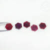 10x10mm Ruby Hex Slices