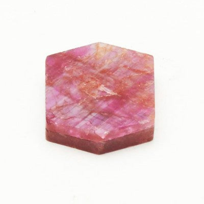 16x12mm Ruby Hex Slice