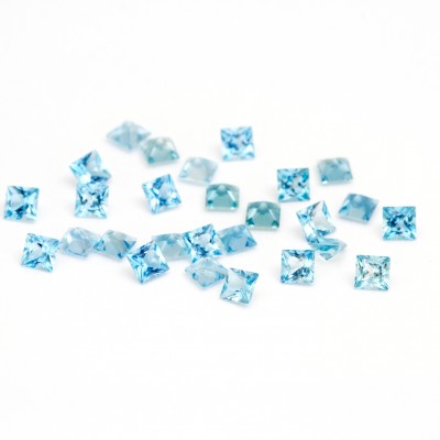 Aquamarine Princess Cut Melee 2.5mm