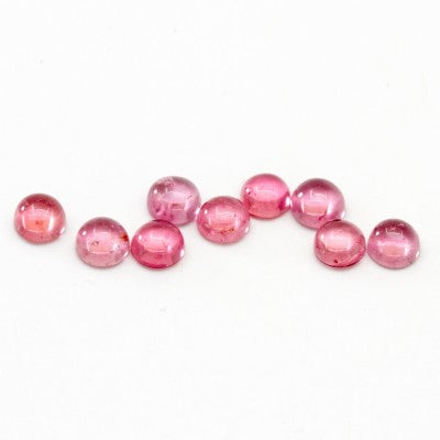 4mm Round Cabochon Cut A Pink Tourmaline