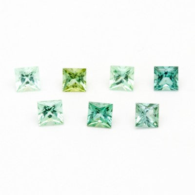 4mm Princess Cut Green Tourmaline