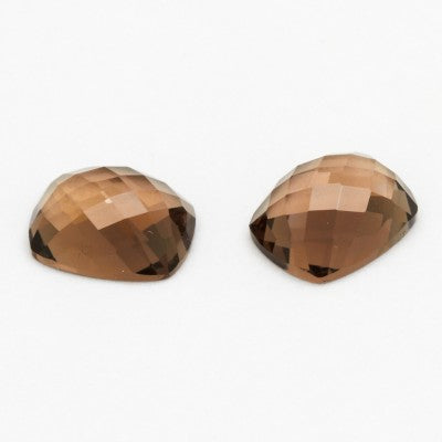 10x8mm Cushion Rose Cut Arkansas Smoky Quartz