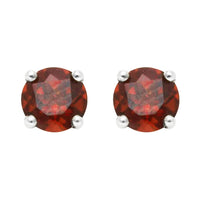 3, 4 or 5mm Round Fire Citrine® Stud Earrings in Sterling Silver