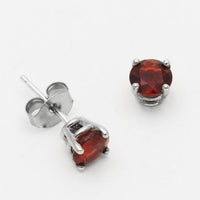 3, 4 or 5mm Round Fire Citrine® Stud Earrings in Sterling Silver