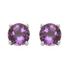 3mm, 4mm or 5mm Round Iris Amethyst® Stud Earrings in Sterling Silver