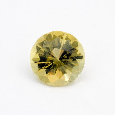 14mm Radial Cut Round Oro Verde Quartz 