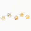 5 to 8mm Rutilated Quartz Hexagons - Light Rutile