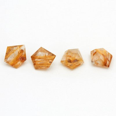 1.6 to 1.9 ct Rutilated Quartz GeoCuts™