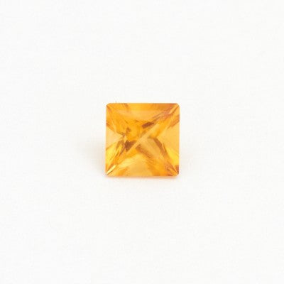 5mm Princess Cut Natural Yellow Citrine