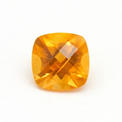 5 to 8mm Checkerboard Cushion Cut Natural Citrine