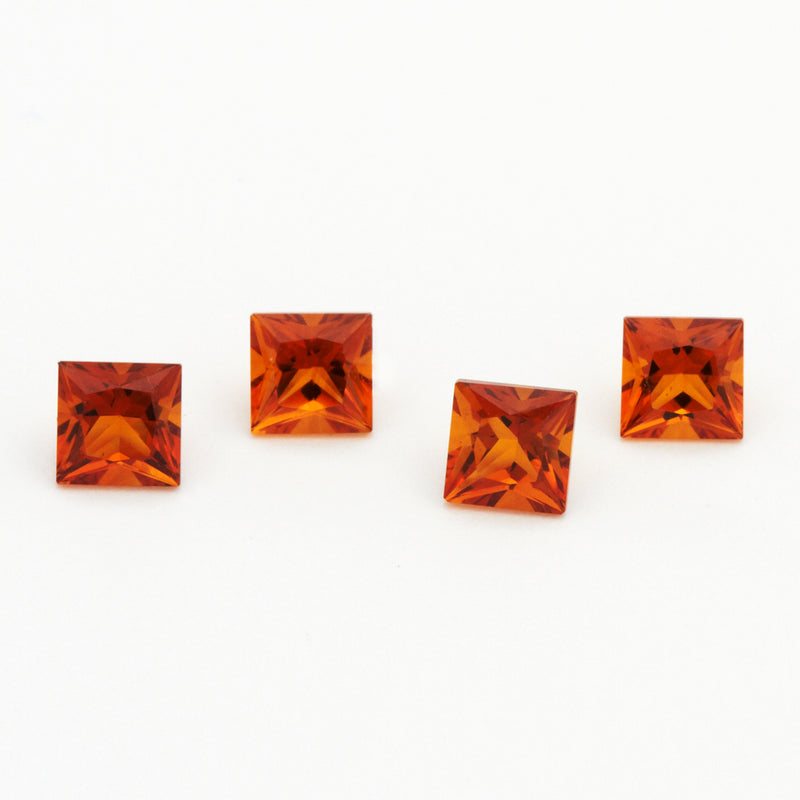 3 to 8mm Fire Citrine® Princess Cuts