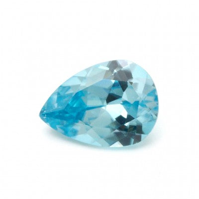 7x5mm Pear Cut Blue Zircon