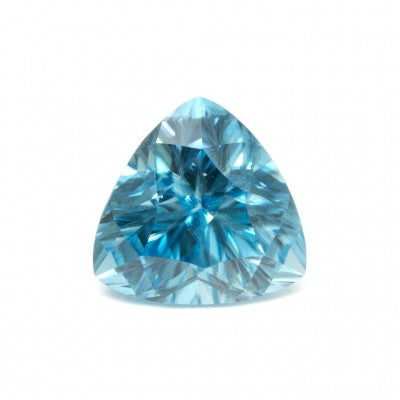 10mm Concave Trillion Cut Blue Zircon