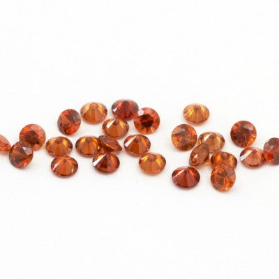 1.5 to 3.5mm Round Red Zircon Melee