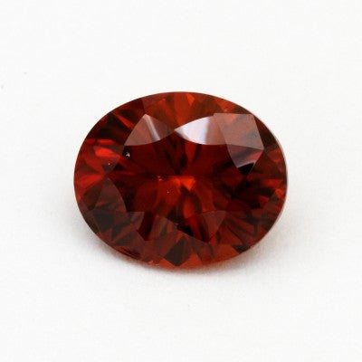 11x9mm Oval Radial Cut Red Zircon