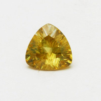 10mm Golden Sphene Concave Trillion