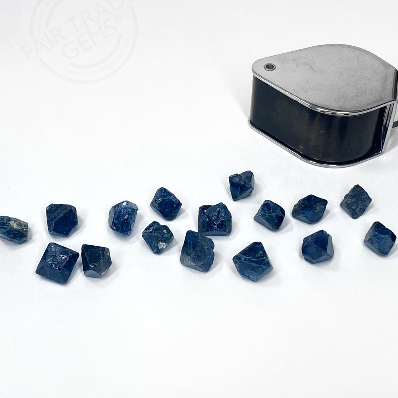 Large Blue Spinel Freeform Crystals