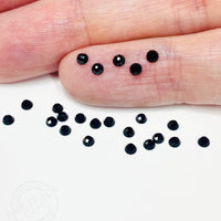 2mm to 3mm Black Spinel Rose Cut Rounds