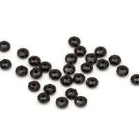 2.5mm to 6mm Black Spinel Rondelle Beads