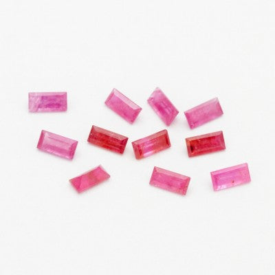 4x2mm Natural African Ruby Baguette