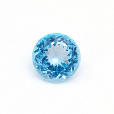 8mm Round Portuguese Cut London Blue Topaz