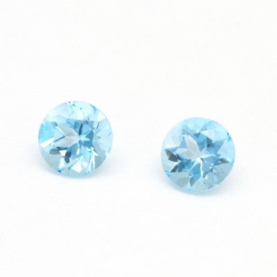 4mm to 10mm Round Swiss Blue Topaz