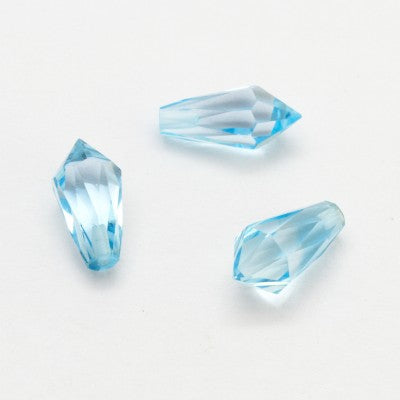 Pair of 12x5mm Sky Blue Topaz Drilled Briolette Beads