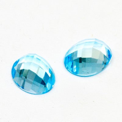 11x9mm Oval Rose Cut Sky Blue Topaz 