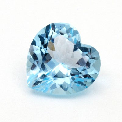 14mm Heart Cut Sky Blue Topaz