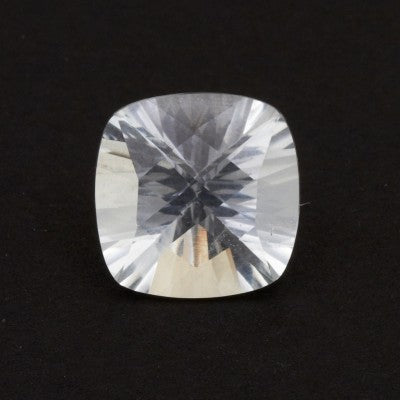 10mm Radial Cushion Cut Natural White Topaz