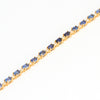 5x3mm Oval Ceylon Sapphire and Diamond Tennis Bracelet in 18k Yellow Gold