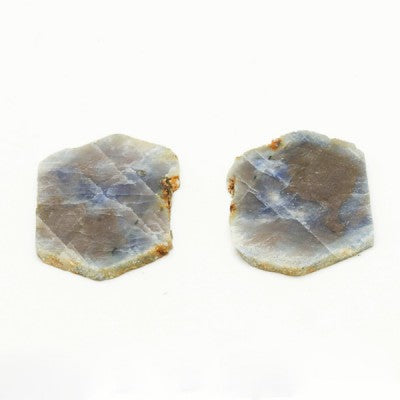 97.71ct Pair of 40x26mm African Sapphire Slices