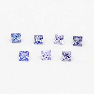 3.5mm Princess Cut Natural Tanzanite Melee