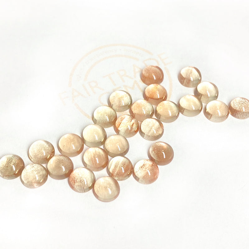 3 to 7mm Oregon Sunstone Round Cabs