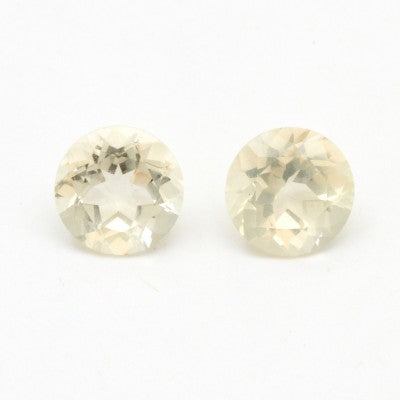 8mm Round Natural Straw Yellow Oregon Sunstone