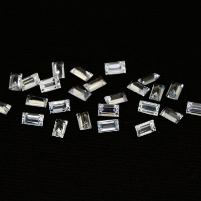 3x1.5mm to 4x2mm White Ceylon Sapphire Baguettes