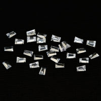 2x1.5x1mm to 3x2x1.2mm White Ceylon Sapphire Tapered Baguettes